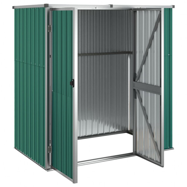 Abrigo p/ ferramentas jardim 161x89x161cm aço galvanizado verde M 4