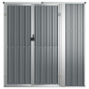 Abrigo p/ ferramentas jardim 161x89x161cm aço galvanizado cinza 3