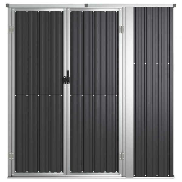 Cobertizo de herramientas jardín acero galvanizado 161x89x161cm M 2