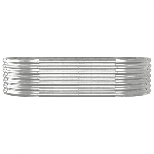 Jardinera arriate acero recubrimiento polvo plata 152x80x36 cm M 3