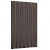 Painéis de telhado 12 unidades aço revestido marrom 60x36 cm 3