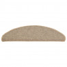 Tapetes de escada autoadesivos 15 pcs 65x21x4 cm bege-escuro 4