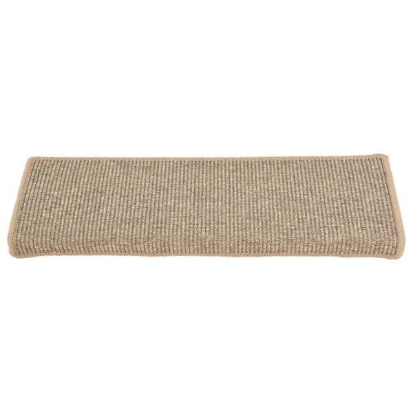 Alfombrilla autoadhesiva escalera 15 uds beige oscuro 65x21x4cm M 4