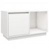 Mueble para TV de madera maciza de pino blanco 74x35x44 cm 2
