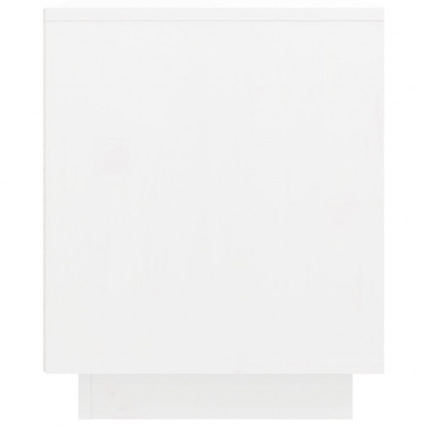 Móvel de TV 74x35x44 cm madeira de pinho maciça branco M 5