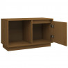Mueble de TV madera maciza de pino marrón miel 74x35x44 cm 4
