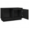 Mueble de TV de madera maciza de pino negro 74x35x44 cm 4