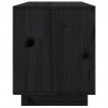 Mueble de TV de madera maciza de pino negro 74x35x44 cm 5