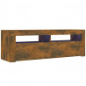 Mueble de TV con luces LED color roble ahumado 120x35x40 cm 2