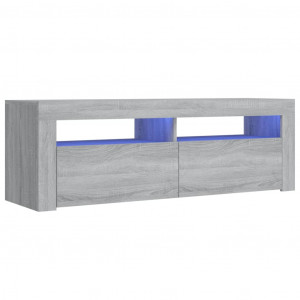 Mueble de TV con luces LED gris Sonoma 120x35x40 cm H