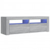 Mueble de TV con luces LED gris Sonoma 120x35x40 cm 2