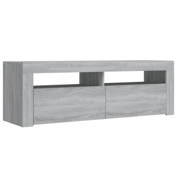 Mueble de TV con luces LED gris Sonoma 120x35x40 cm M 3