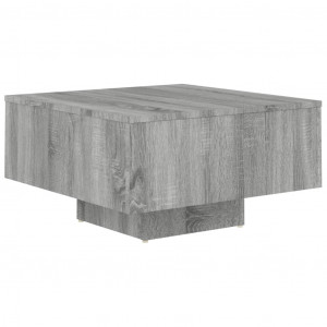 Mesa de centro madera contrachapada gris Sonoma 60x60x31.5 cm H