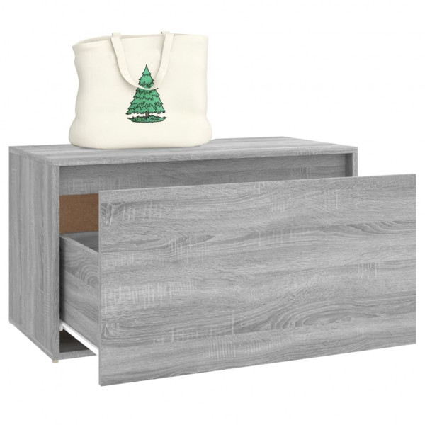 Banco pasillo madera contrachapada gris Sonoma 80x40x45 cm M 4