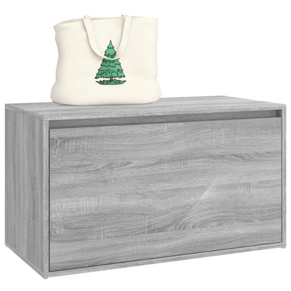 Banco pasillo madera contrachapada gris Sonoma 80x40x45 cm M 5