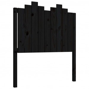 Cabecero de cama madera maciza de pino negro 96x4x110 cm H