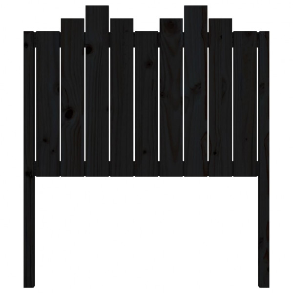 Cabeceira de cama 96x4x110 cm pinho maciço preto M 4