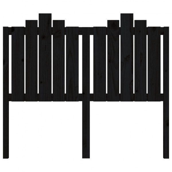 Cabecero de cama madera maciza de pino negro 126x4x110 cm M 4