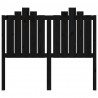 Cabeceira de cama 126x4x110 cm pinho maciço preto 4