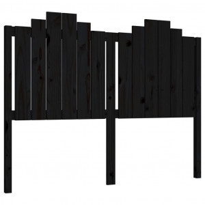 Cabecero de cama madera maciza de pino negro 146x4x110 cm H