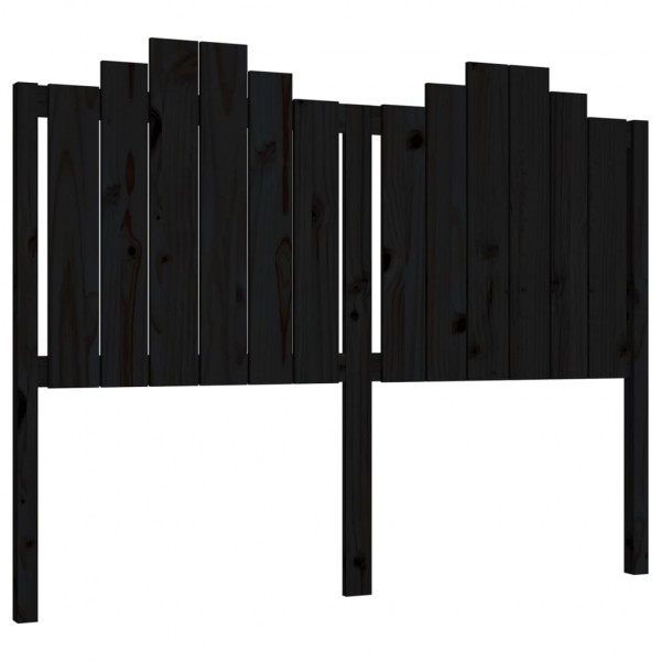 Cabecero de cama madera maciza de pino negro 146x4x110 cm M 2