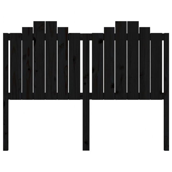 Cabeceira de cama 146x4x110 cm pinho maciço preto M 4