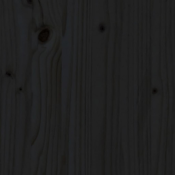 Cabecero de cama madera maciza de pino negro 146x4x110 cm M 5