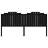 Cabeceira de cama 206x4x110 cm pinho maciço preto 4