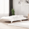 Cama empilhável 90x190 cm madeira de pinho maciça branco 1