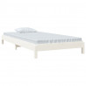 Cama apilable de madera pino maciza blanco 90x190 cm 3