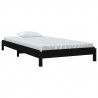 Cama apilable de madera pino maciza negro 75x190 cm 3