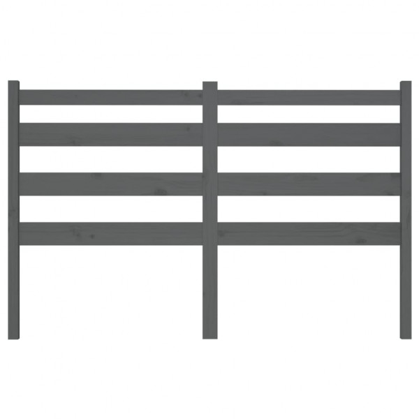 Cabecero de cama madera maciza de pino gris 156x4x100 cm M 4