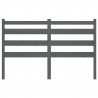 Cabecero de cama madera maciza de pino gris 156x4x100 cm 4