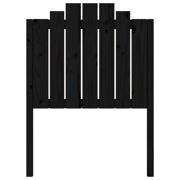 Cabecero de cama madera maciza de pino negro 81x4x110 cm M 4