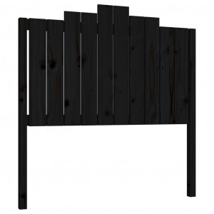 Cabecero de cama madera maciza de pino negro 106x4x110 cm H