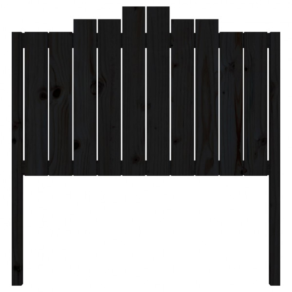 Cabecero de cama madera maciza de pino negro 106x4x110 cm M 4