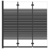 Divisória de chuveiro dobrável 3 painéis 130x130 cm ESG preto 4