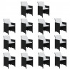 15 pcs conjunto jantar p/ jardim c/ almofadões vime PE preto 4