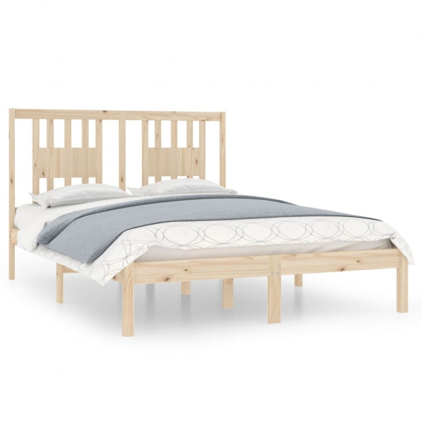 Estrutura de cama casal 135x190 cm madeira maciça M 2