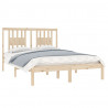 Estrutura de cama casal 135x190 cm madeira maciça 3
