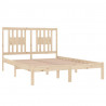 Estructura de cama madera maciza 135x190 cm 4