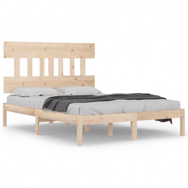 Estrutura de cama casal 135x190 cm madeira maciça M 2