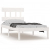 Estrutura de cama 100x200 cm madeira maciça branco 2