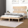 Estructura de cama de madera maciza de pino 160x200 cm 1