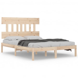 Estructura de cama de madera maciza 200x200 cm H