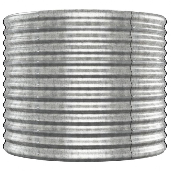 Jardinera arriate acero recubrimiento polvo plata 512x80x68 cm M 4