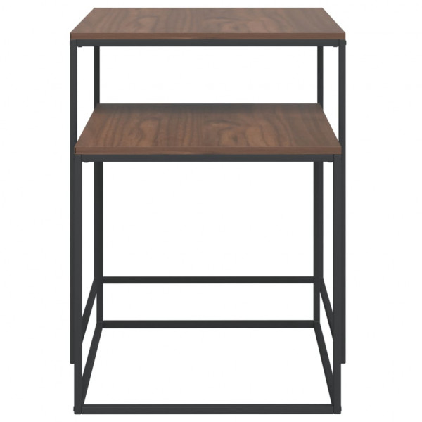 Conjunto de mesas de centro 2 pcs derivados de madeira e metal M 4