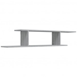 Estante de pared para TV contrachapado gris Sonoma 125x18x23 cm H