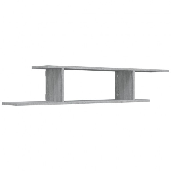 Estante de pared para TV contrachapado gris Sonoma 125x18x23 cm M 2