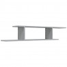Estante de pared para TV contrachapado gris Sonoma 125x18x23 cm 2